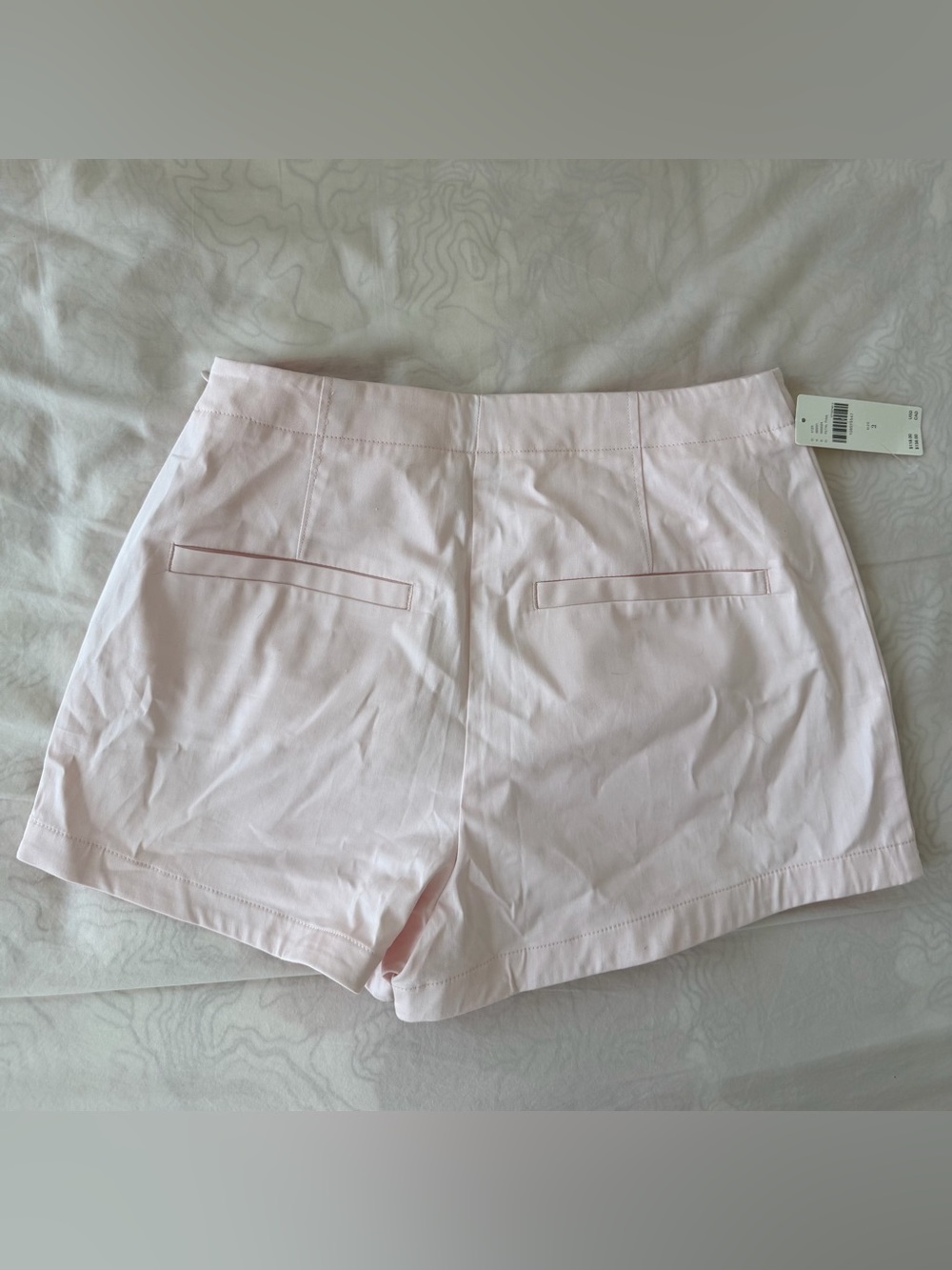 Anthropologie Pale Pink High-Waist Cotton Swing Shorts - Picture 6 of 8